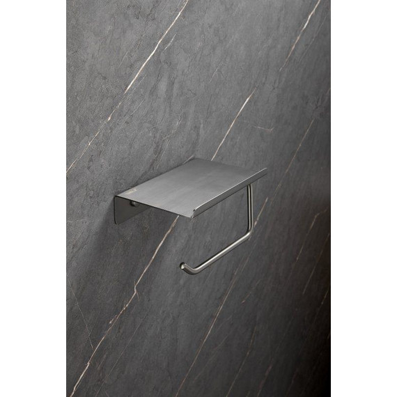 Держатель для туалетной бумаги Belz B9001-3, оружейная сталь - фото 7