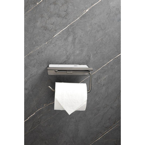 Держатель для туалетной бумаги Belz B9001-3, оружейная сталь - фото 12