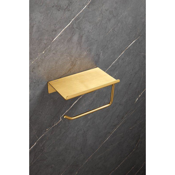 Держатель для туалетной бумаги Belz B9001-5, брашированное золото - фото 15