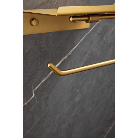 Держатель для туалетной бумаги Belz B9001-5, брашированное золото - фото 11