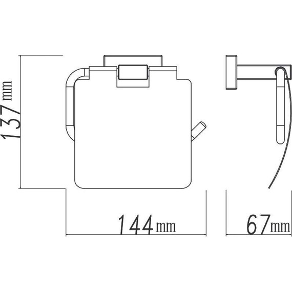 Держатель для туалетной бумаги Belz B90303, чёрный матовый - фото 2
