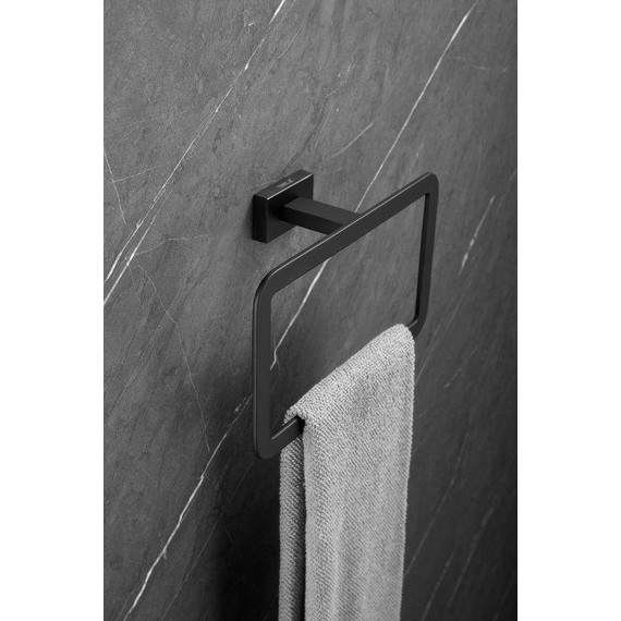 Кольцо для полотенец Belz B90304, чёрный матовый - фото 7