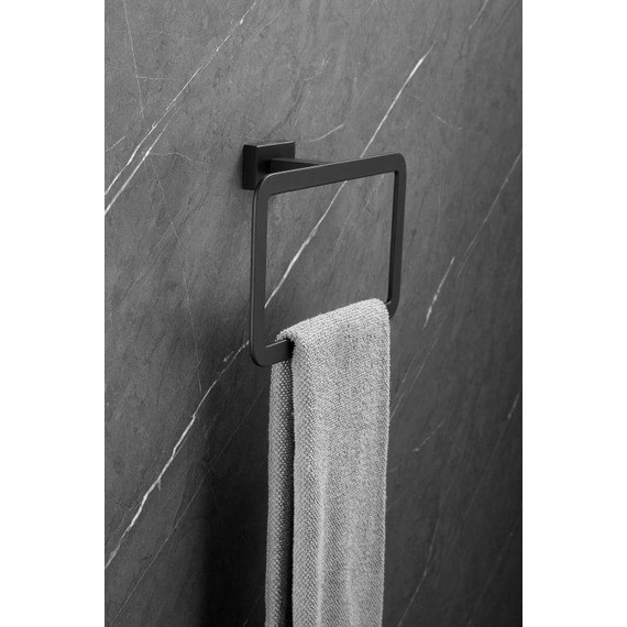 Кольцо для полотенец Belz B90304, чёрный матовый - фото 3