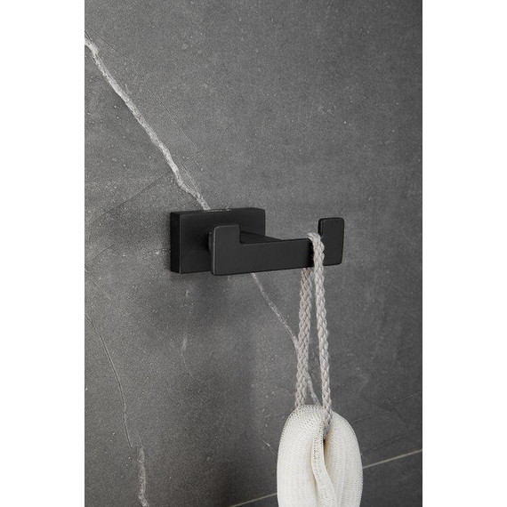 Двойной крючок Belz B90305-2, чёрный матовый - фото 2