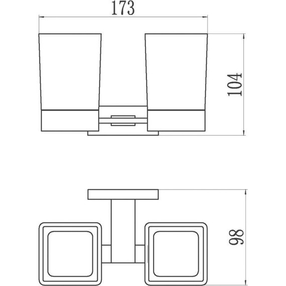 Двойной стакан для зубных щеток Belz B90308, чёрный матовый - фото 21