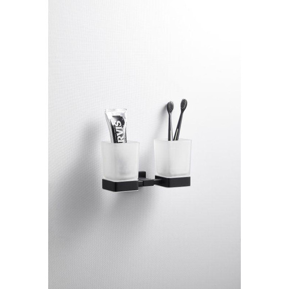 Двойной стакан для зубных щеток Belz B90308, чёрный матовый - фото 6