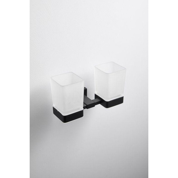 Двойной стакан для зубных щеток Belz B90308, чёрный матовый - фото 18