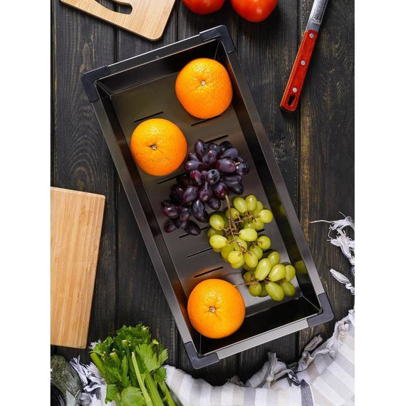 Коландер для кухонной мойки Gerhans K30340B, графит - фото 2