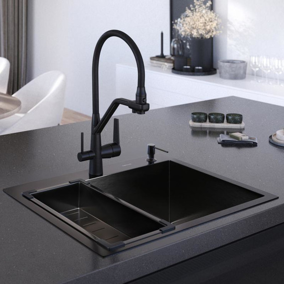 Коландер для кухонной мойки Gerhans K30340B, графит - фото 4