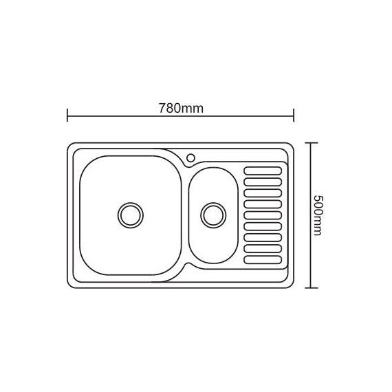 Кухонная мойка Ledeme 0,8 мм L97850B - фото, картинка 2 Кухонная мойка Ledeme 0,8 мм L97850B - фото 2