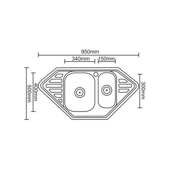 Кухонная мойка Ledeme 0,8 мм L99550B - фото, картинка 2 Кухонная мойка Ledeme 0,8 мм L99550B - фото 2