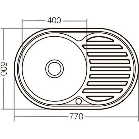 Кухонная мойка Zerix 0,8 мм Z7750-06-180E - фото, картинка 2 Кухонная мойка Zerix 0,8 мм Z7750-06-180E - фото 2