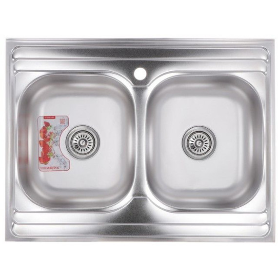 Кухонная мойка Zerix 0,8 мм Z8060B-08-180E - фото 