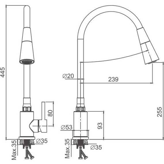 Смесители для кухни Belz B74810-7, чёрный - фото 41