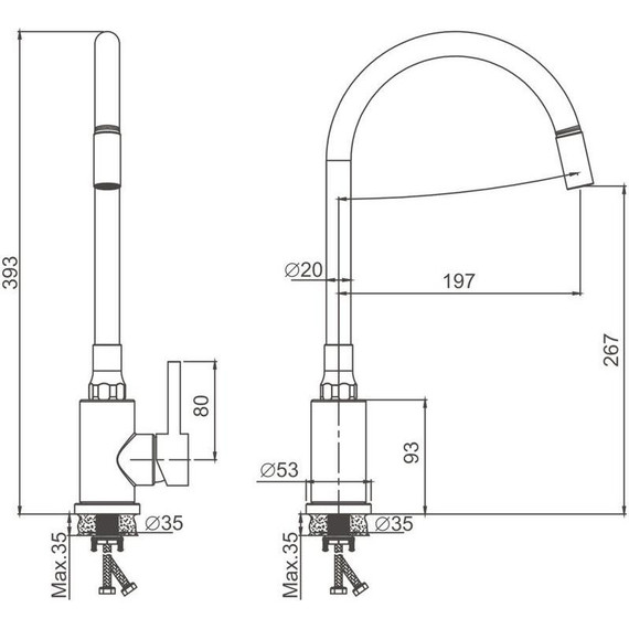 Смесители для кухни Belz B73809-1, сатин/чёрный - фото 33