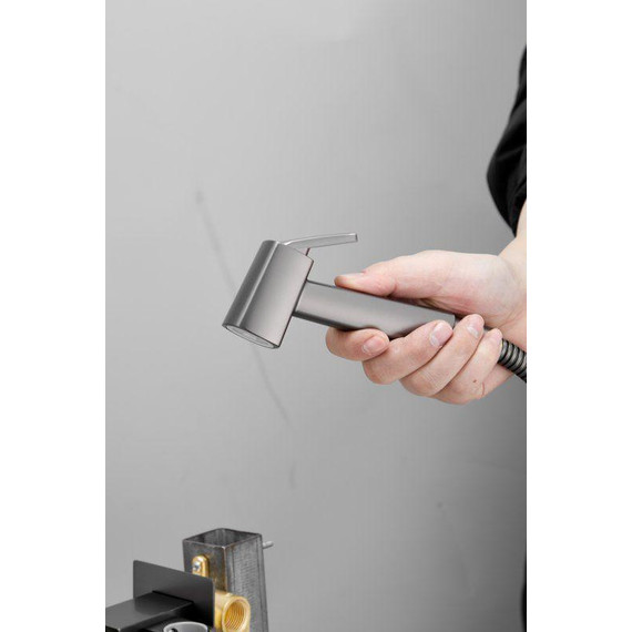 Набор для гигиенического душа Belz B55805-3 (со скрытой частью) оружейная сталь - фото 7