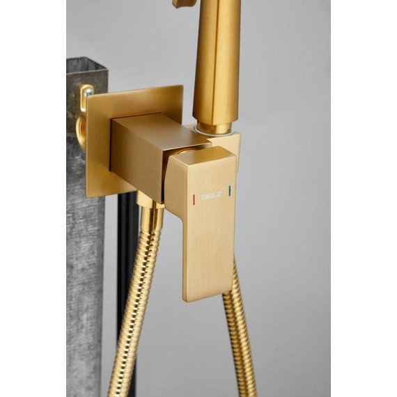 Набор для гигиенического душа Belz B55805-5 (со скрытой частью) золото матовое - фото 4