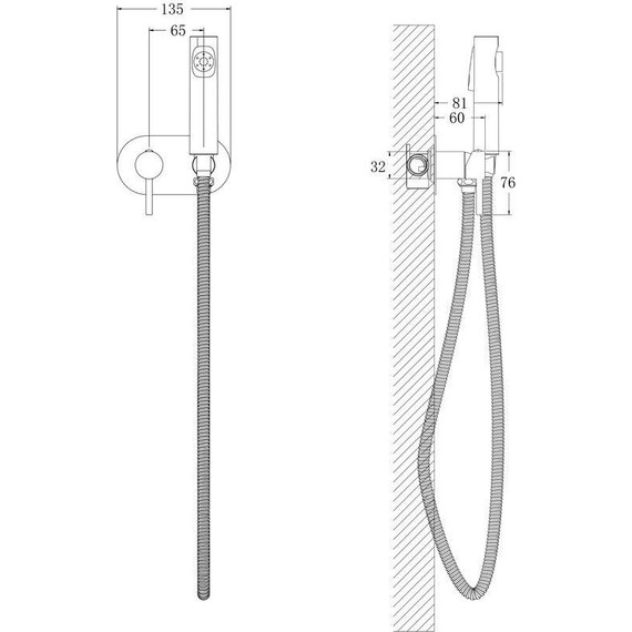 Набор для гигиенического душа Belz B55807-3 (со скрытой частью) оружейная сталь - фото 18