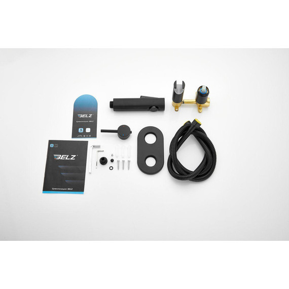 Набор для гигиенического душа Belz B55807-7 (со скрытой частью) чёрный матовый - фото 9