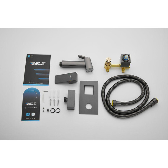 Набор для гигиенического душа Belz B55808-3 (со скрытой частью) оружейная сталь - фото 21