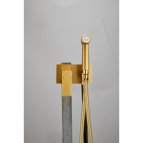 Набор для гигиенического душа Belz B55808-5 (со скрытой частью) золото матовое - фото 4