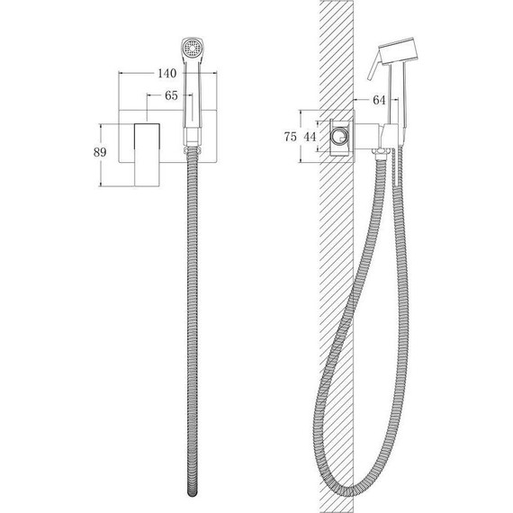 Набор для гигиенического душа Belz B55808-7 (со скрытой частью) чёрный матовый - фото 22