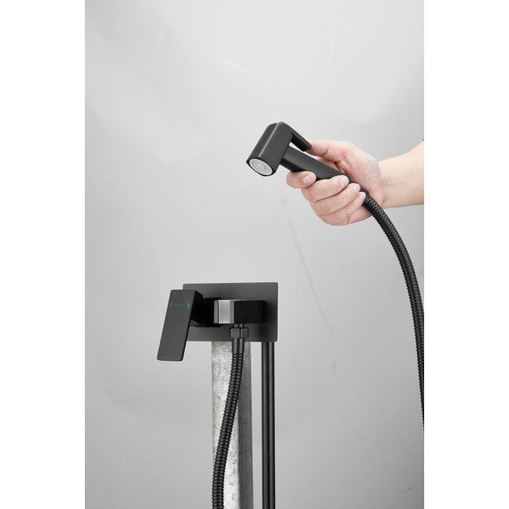 Набор для гигиенического душа Belz B55808-7 (со скрытой частью) чёрный матовый - фото 4