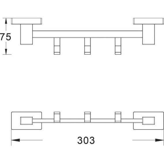 Набор крючков Belz B90315-3, чёрный матовый - фото 23