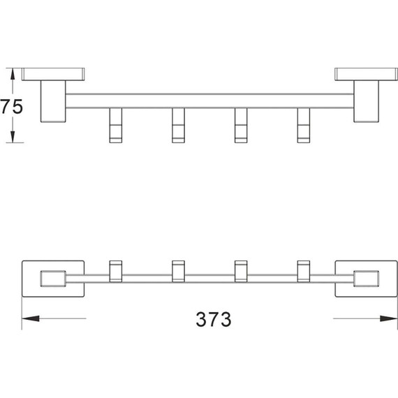 Набор крючков Belz B90315-4, чёрный матовый - фото 22