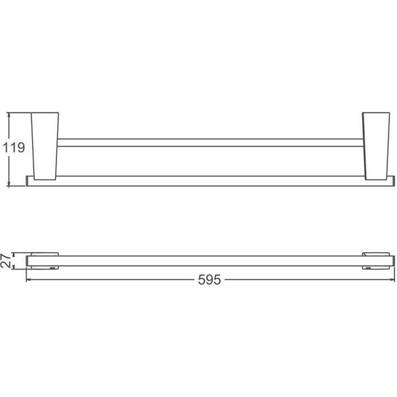 Полотенцедержатель Belz B91309, брашированное золото - фото 2