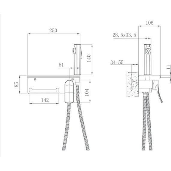 Набор для гигиенического душа Haiba HB55553 - фото 2