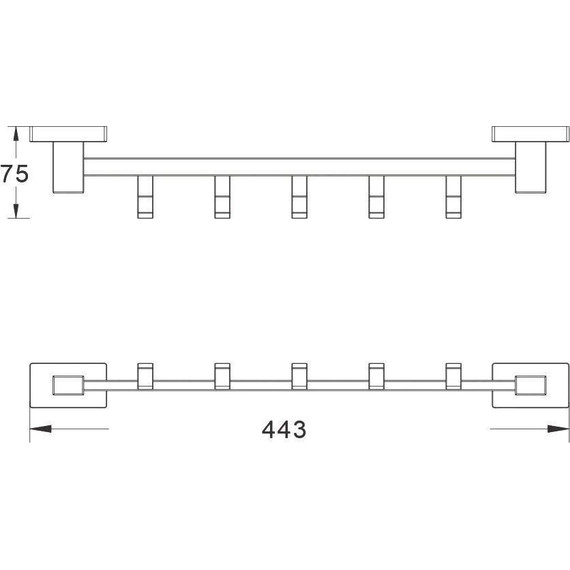 Набор крючков Belz B90315-5, чёрный матовый - фото 18