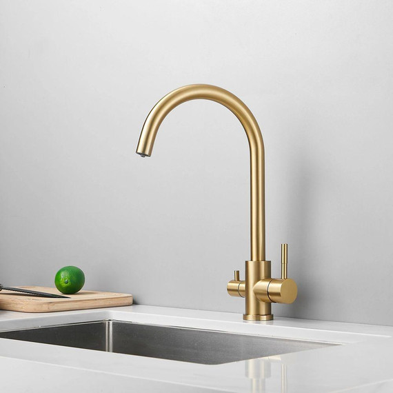 Смесители для кухни Haiba HB43828-5, золото - фото 2