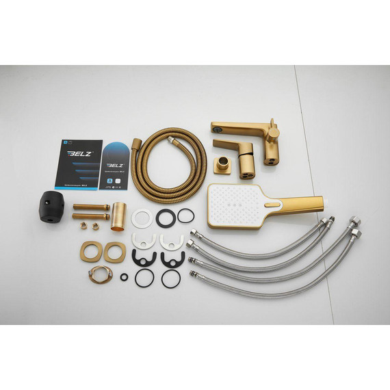 Смеситель для ванны Belz B66715-5, золото брашированное - фото 24