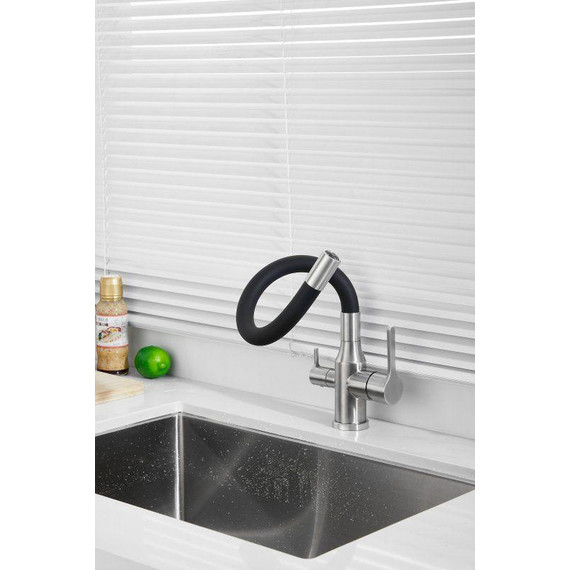 Смесители для кухни Belz B76814-1, хром/чёрный - фото 2