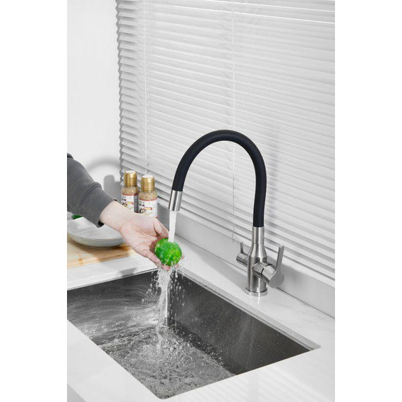 Смесители для кухни Belz B76814-1, хром/чёрный - фото 39