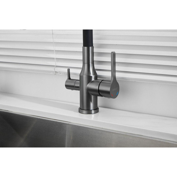 Смесители для кухни Belz B76814-3, оружейная сталь/чёрный - фото 11
