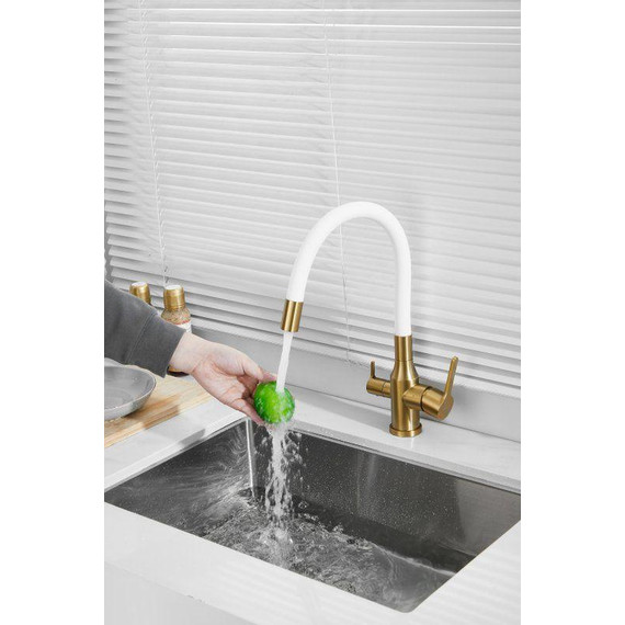 Смесители для кухни Belz B76814-5, золото/белый - фото 8