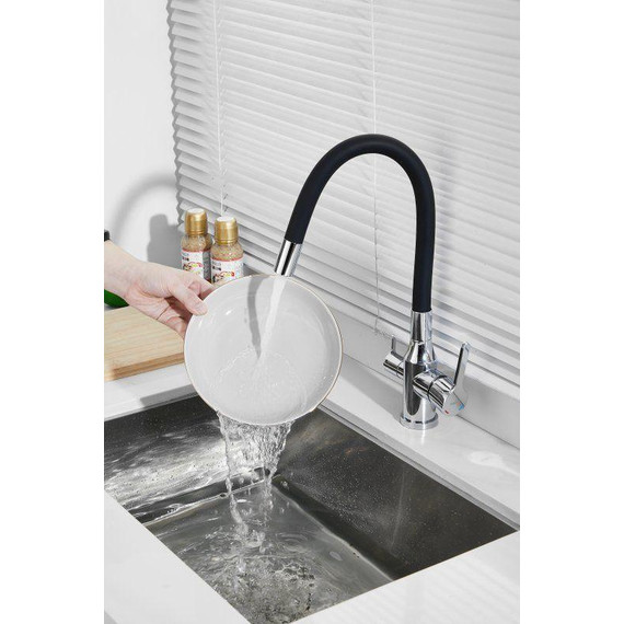 Смесители для кухни Belz B76814, хром/чёрный - фото 11
