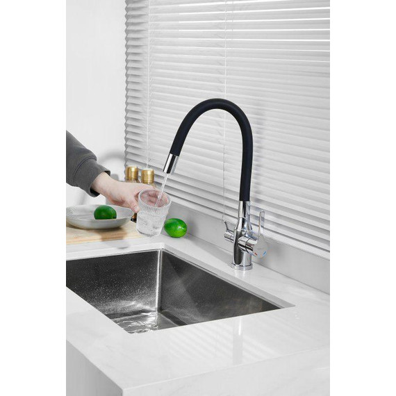 Смесители для кухни Belz B76814, хром/чёрный - фото 37