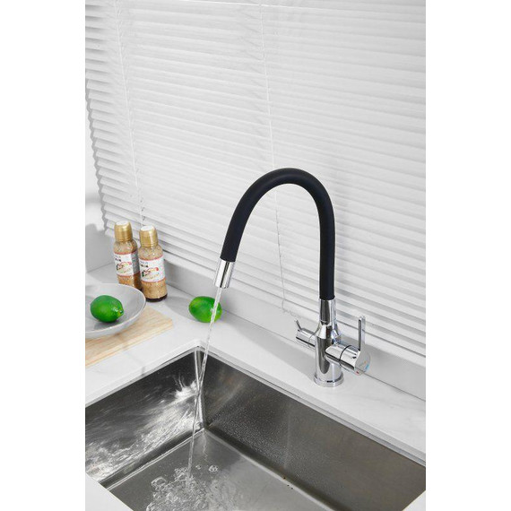 Смесители для кухни Belz B76814, хром/чёрный - фото 38