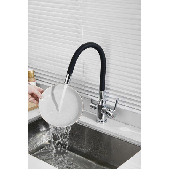 Смесители для кухни Belz B76814, хром/чёрный - фото 44