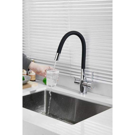 Смесители для кухни Belz B76814, хром/чёрный - фото 9