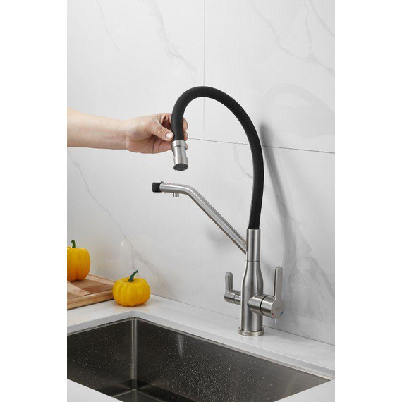 Смесители для кухни Belz B78815-1, сатин/чёрный - фото 34