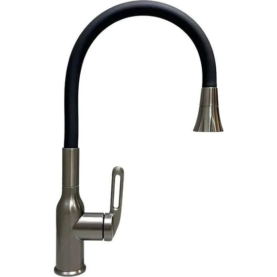 Смесители для кухни Haiba HB42830-3, оружейная сталь/чёрный - фото 2