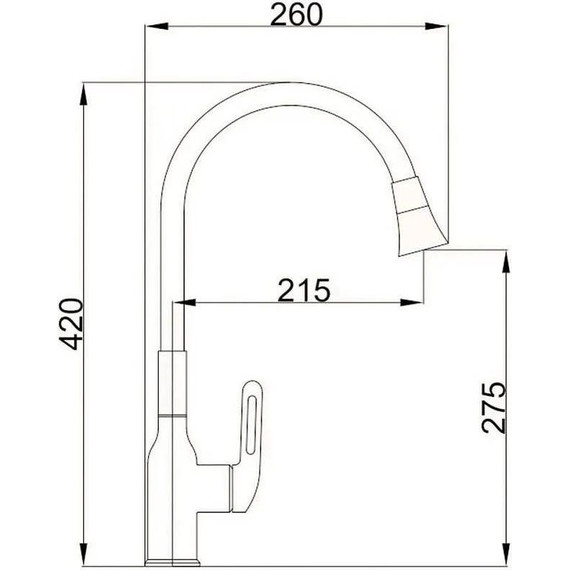 Смесители для кухни Haiba HB42830-3, оружейная сталь/чёрный - фото 4