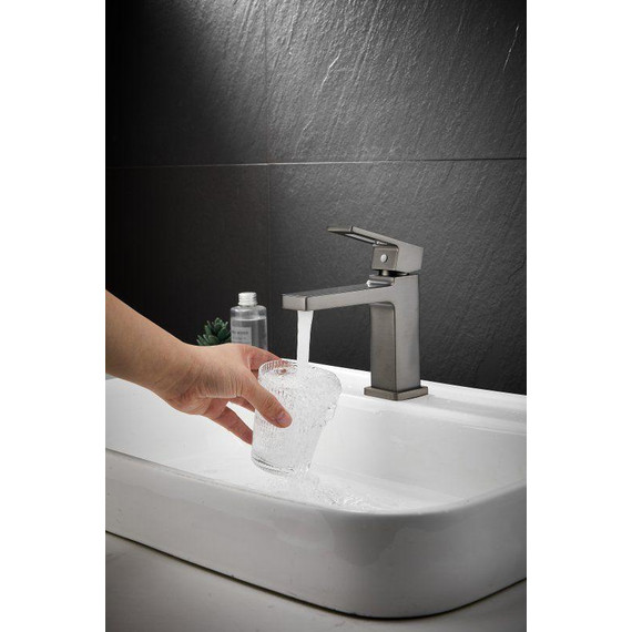 Смеситель для раковины Belz B10658-3, оружейная сталь - фото 4