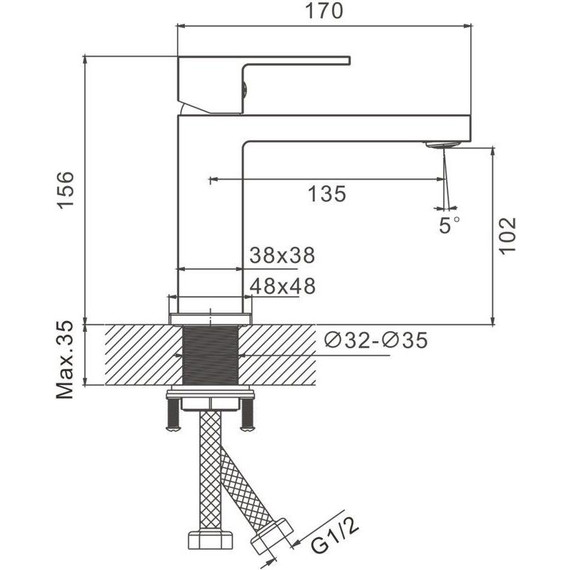 Смеситель для раковины Belz B10658-7, чёрный - фото 27