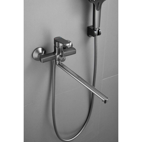 Смеситель для ванны Belz B22715-3, оружейная сталь - фото 9