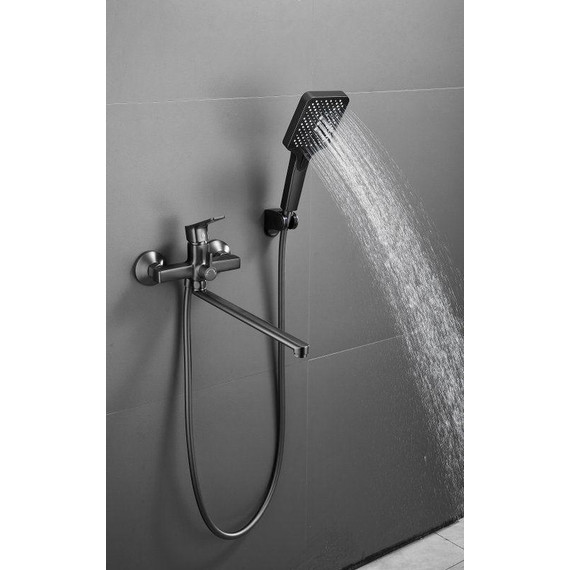 Смеситель для ванны Belz B22715-3, оружейная сталь - фото 4